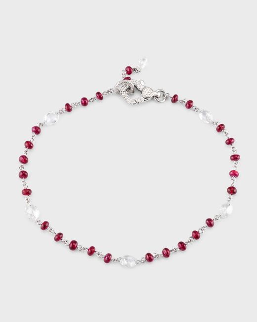 Ruby Bracelet 8ctw in 9ct White Gold | QP Jewellers