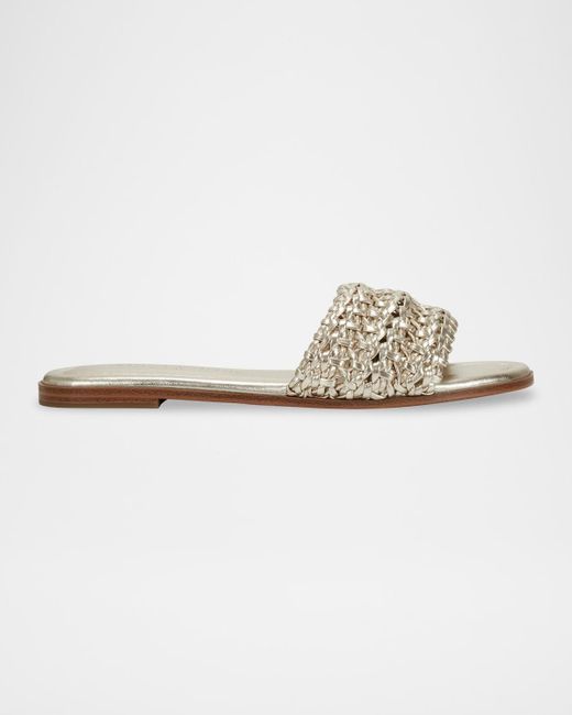 Marc Fisher White Vickee Woven Sandals