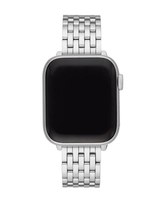 Michele 38mm 7link Stainless Steel Bracelet For Apple Watch, Silver in