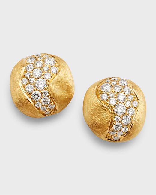 Marco Bicego Metallic 18k Gold Africa Diamond Constellation Stud Earrings