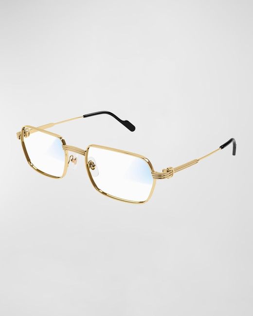 Cartier Metallic Metal Rectangle Transition Sunglasses for men