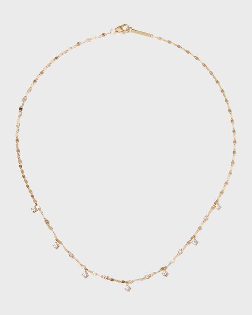 Lana Jewelry Natural Solo Partial Hanging Multi-rain Diamond Necklace