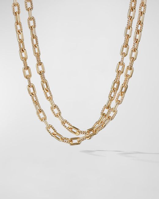 David Yurman Metallic 18k Madison Bold Chain Link Necklace, 36"l