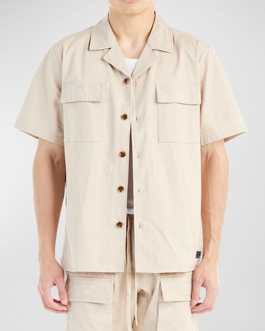 NANA JUDY Natural Pacific Curved 2-pocket Camp Shirt for men