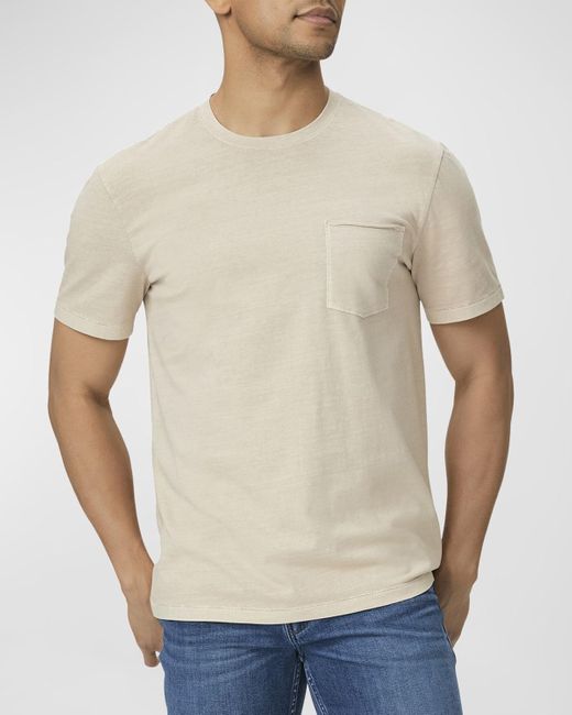 PAIGE Natural Ramirez Pigment-Washed T-Shirt for men