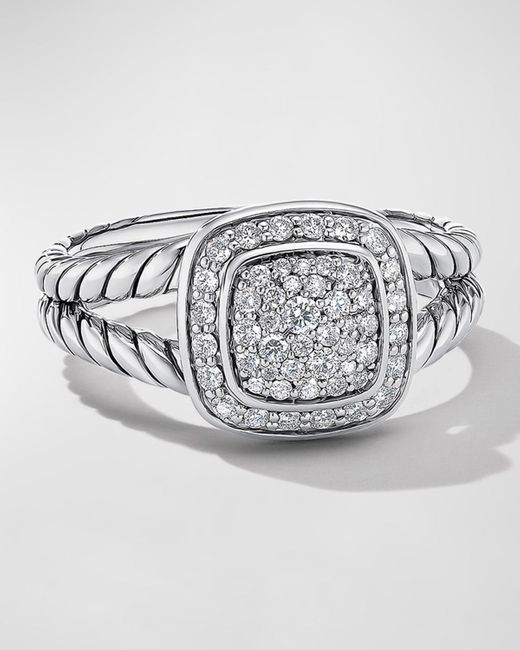 David Yurman Metallic Petite Albion Ring With Diamonds In Silver, 7mm
