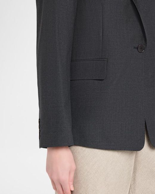 Joseph Black Marty Single-Button Wool Jacket