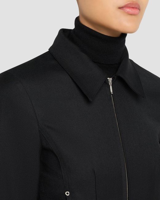 TONYWACK Black Wool Zip Jacket