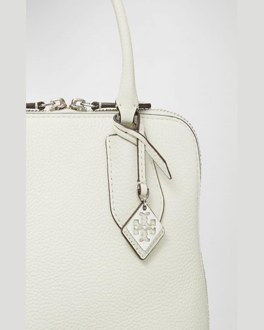 Tory Burch Natural Swing Mini Pebbled Leather Top-Handle Bag