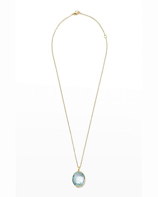 Ippolita Blue Medium Pendant Necklace In 18k Gold