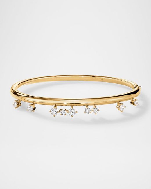 Hearts On Fire White Barre 18K Floating Diamond Bangle