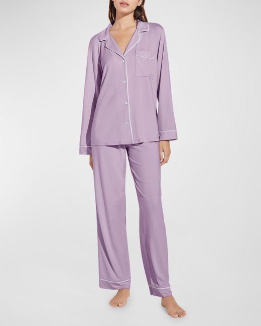 Eberjey Purple Gisele Long Pajama Set