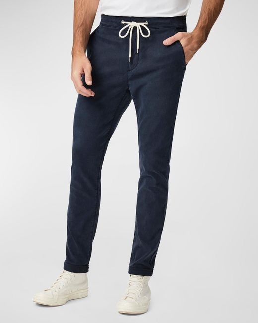 PAIGE Blue Fraser Stretch Twill Cuffed Pants for men