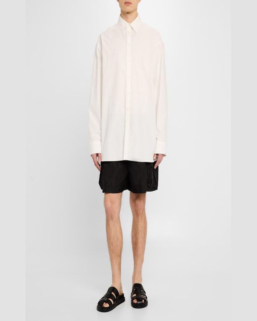 J.W. Anderson White Lace Appliqué Button-Down Shirt for men