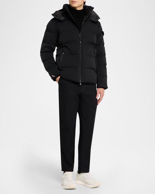 Moncler Blue Apos;S Stretch Nylon Montgetech Puffer Jacket for men