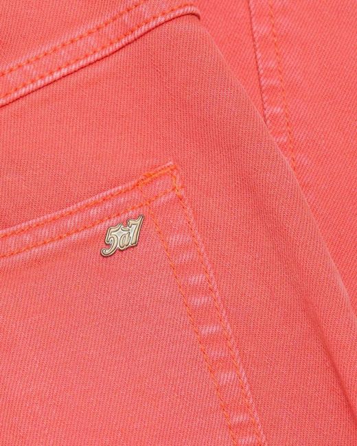 Cinq À Sept Red Wallace Bootcut Crop Jeans