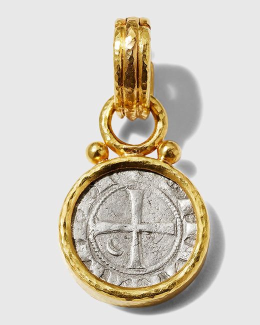 Elizabeth Locke Metallic Crusader Coin Pendant