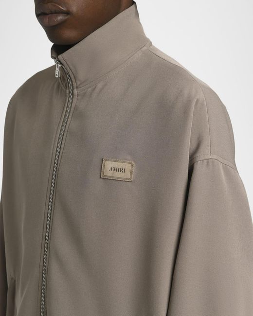 Amiri Gray Apos;S Logo Patch Full-Zip Blouson for men