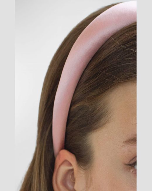 Jennifer Behr White Tori Silk Satin Headband