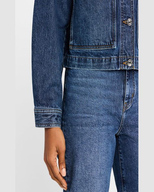 FRAME Blue The Patch Pocket Jacket