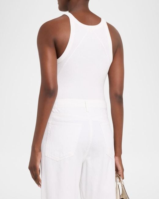 Rag & Bone White The Essential Ribbed Tank Top