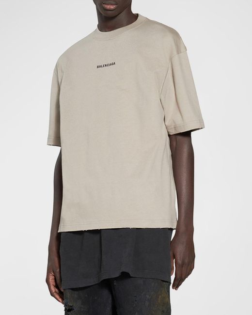 Balenciaga Natural Back T Shirt Medium Fit for men