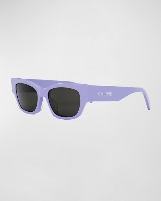 Céline Blue Rectangle Acetate Sunglasses