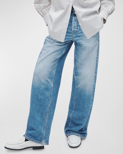 Rag & Bone Blue Miramar Wide-Leg Jeans