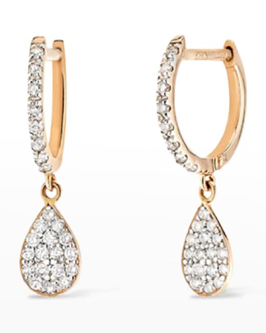 Ginette NY White Diamond Bliss Hoop Earrings