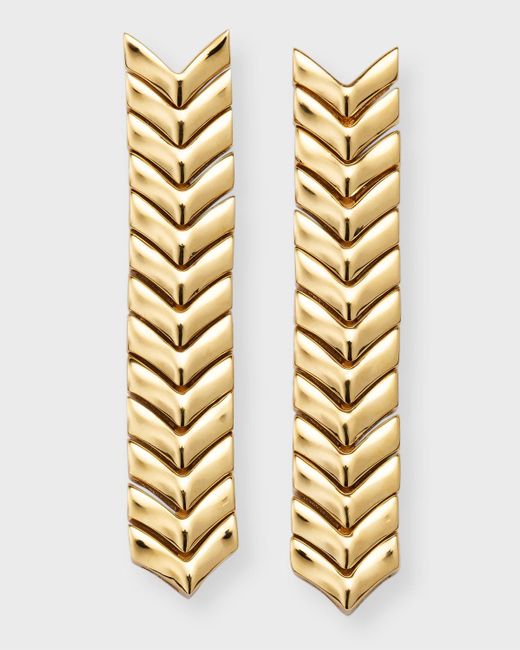 Anita Ko Metallic 18k Yellow Gold Zipper Drop Earrings