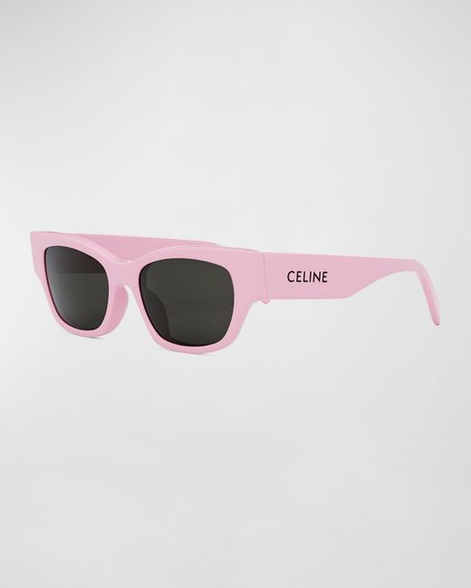 Céline Pink Rectangle Acetate Sunglasses