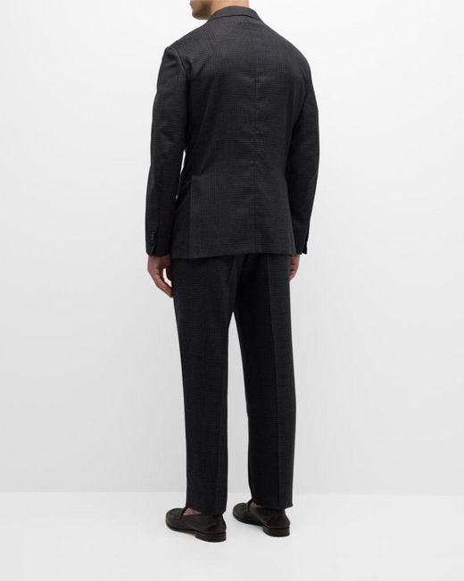 Brioni Black Apos;S Wool Houndstooth Suit for men