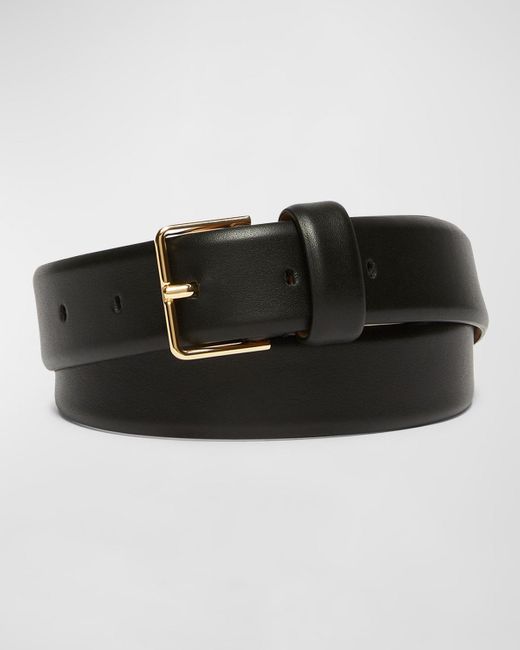 Max Mara Black New Buckle Leather Belt