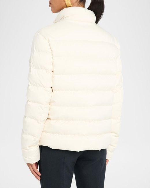 Moncler White Bessettes Short Down Puffer Jacket
