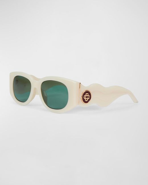 Casablancabrand Multicolor Wave Sun Monogram Oval Sunglasses for men