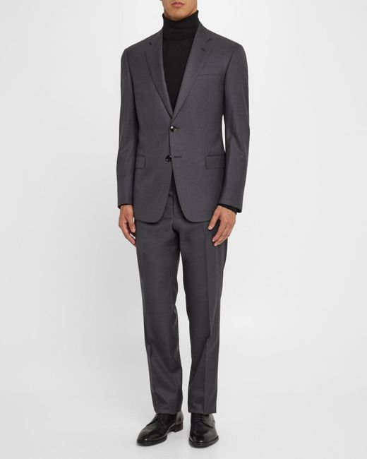 Giorgio Armani Black Mne & Apos;S Basic Wool Two-Piece Suit for men