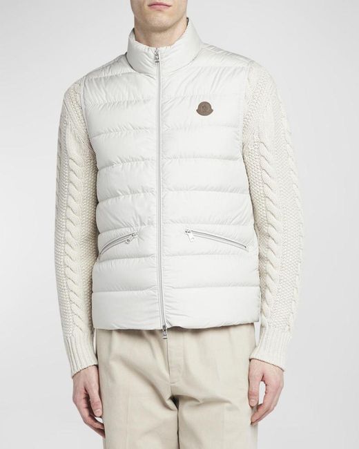 Moncler White Apos;S Treompan Down Puffer Vest for men