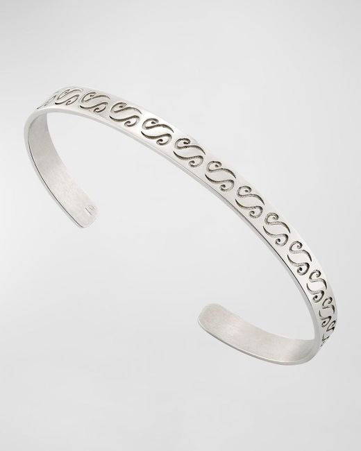 MARCO DAL MASO Metallic Ara Engraved Cuff Bracelet for men