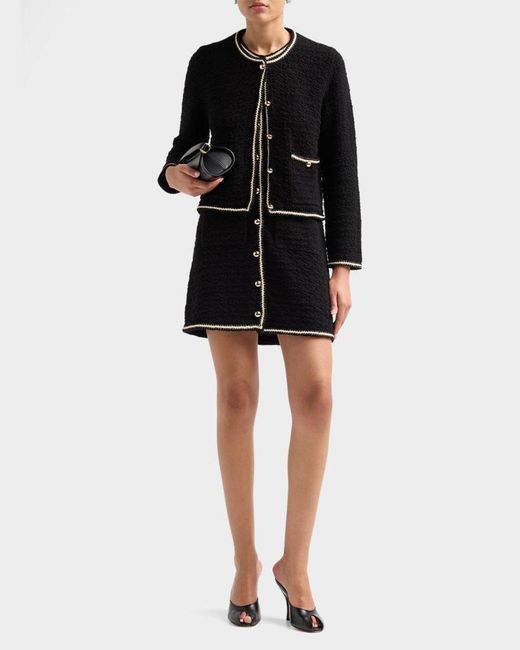 Jonathan Simkhai Black Anouk Cotton Button-Front Jacket