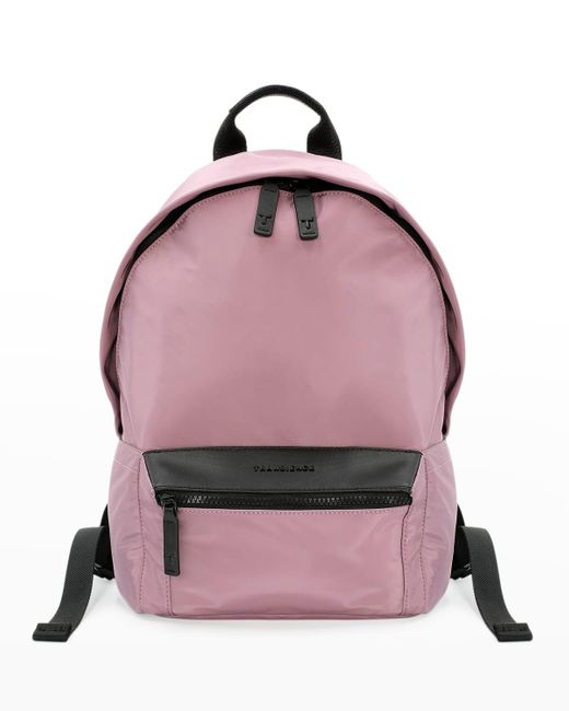 TRANSIENCE Pink Flight Zip Two-tone Nylon Backpack