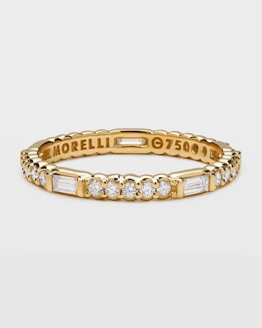 Paul Morelli Metallic Diamond Pinpoint Baguette Ring In 18k Gold