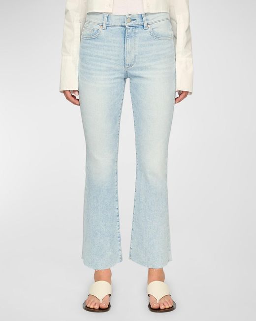 DL1961 Blue Bridget Bootcut High-Rise Instasculpt Crop Jeans