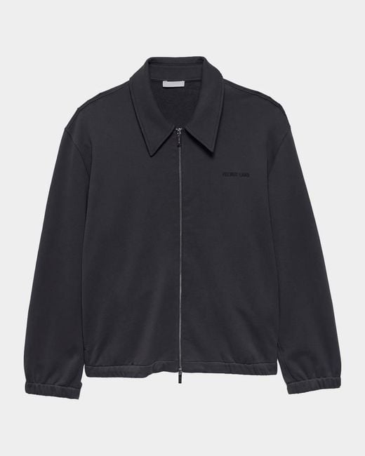 Helmut Lang Blue Apos;S Logo Cotton Jacket for men