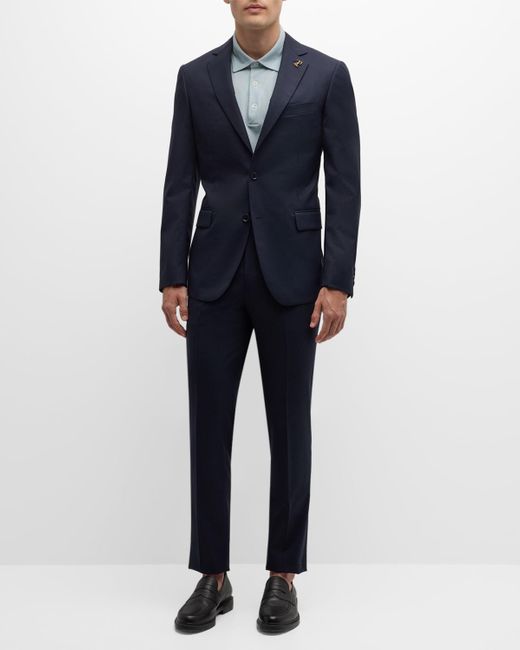 Pal Zileri Blue Slim Wool Two-Piece Suit for men