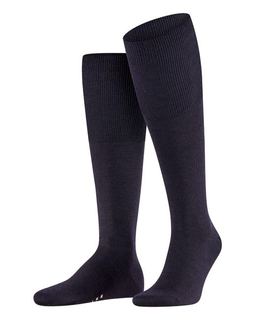 Falke Blue Airport Wool Knee-high Socks for men