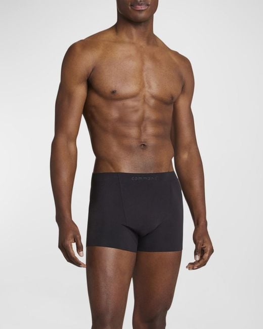Commando Blue Apos;S Bonded Microtech Boxer Briefs for men