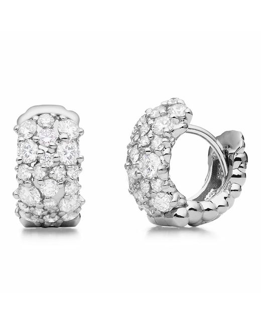 Paul Morelli Metallic Small White Diamond Confetti Hoop Earrings