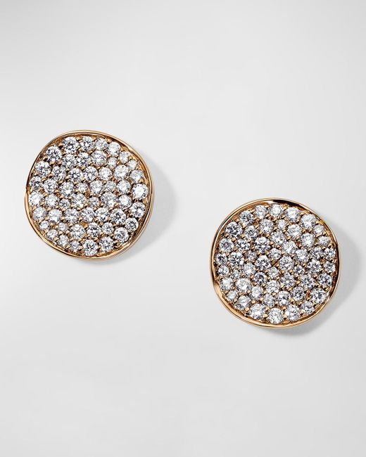 Ippolita Metallic 18k Rose Gold Stardust Small Flower Stud Earrings With Diamonds