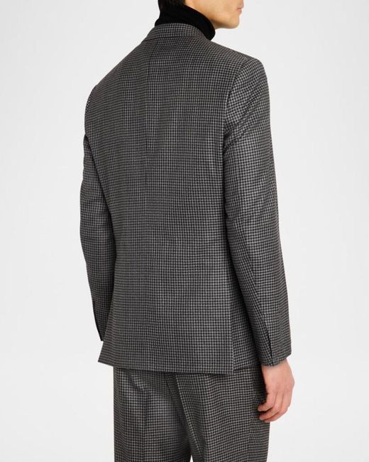 Brioni Gray Apos;S Wool Check Suit for men