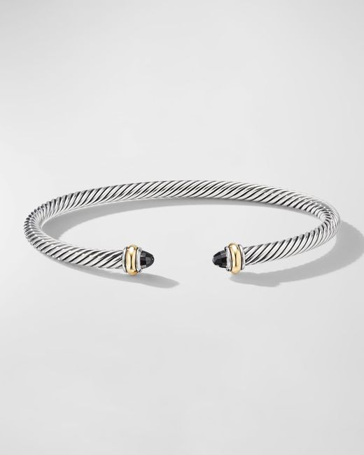 David Yurman Metallic Cable Bracelet With Gemstone